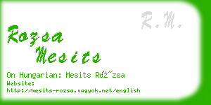 rozsa mesits business card